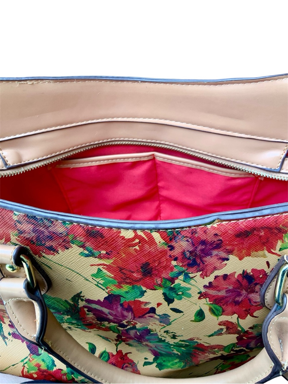 Adrienne Vittadini Studio Floral Design Satchel - Picture 12 of 15